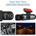 Car Dash Cam with Front and Rear Camera, 1 Count Car Dashboard Wide Angle Dash Cam with IR Night Vision, Loop Recording Car Camera with 32GB TF Card